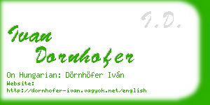 ivan dornhofer business card